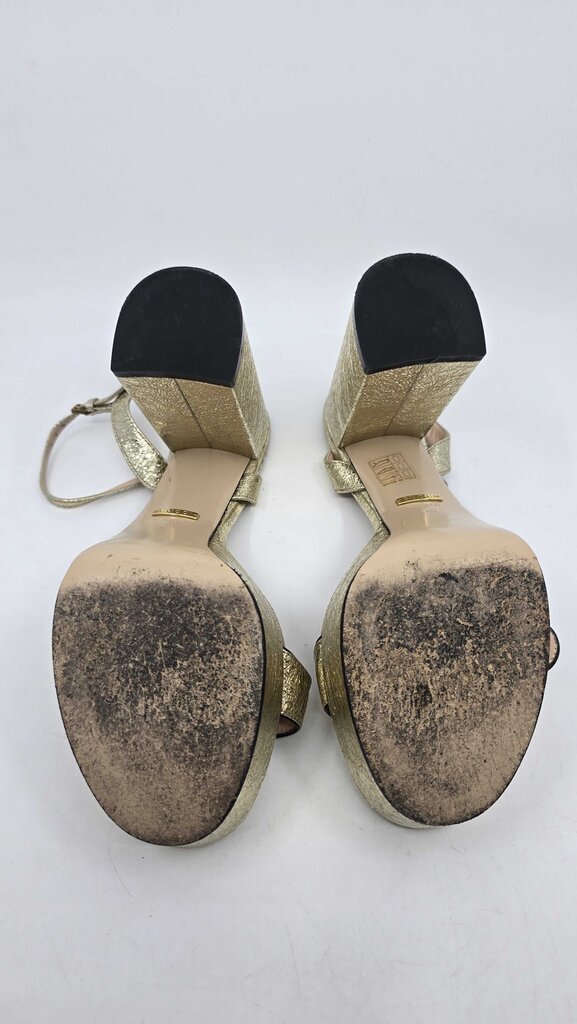 Gucci Leather GG Marmont Platform Sandals