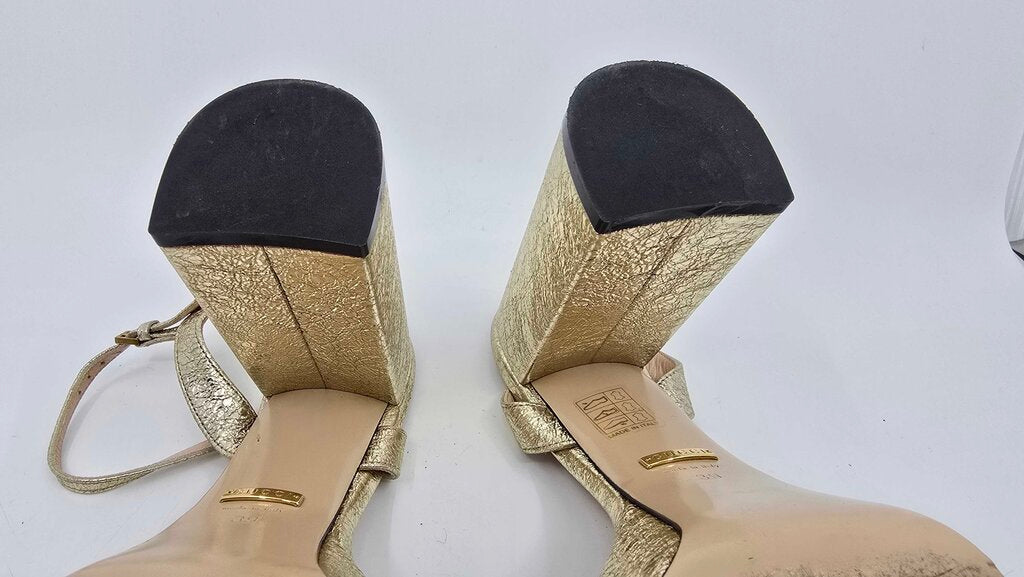 Gucci Leather GG Marmont Platform Sandals