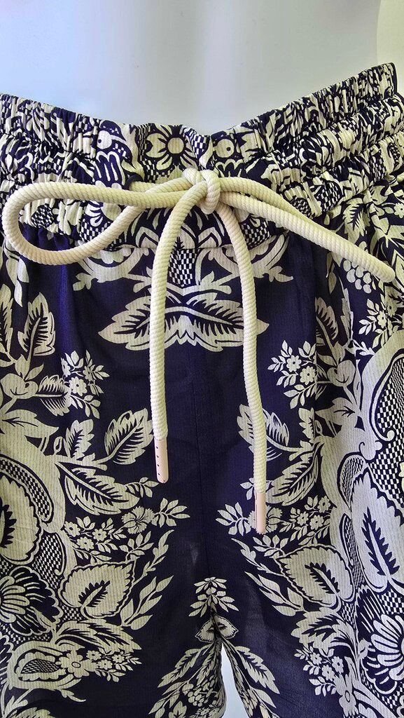 ZIMMERMAN PRINTED SILK SHIRT AND SHORTS SET