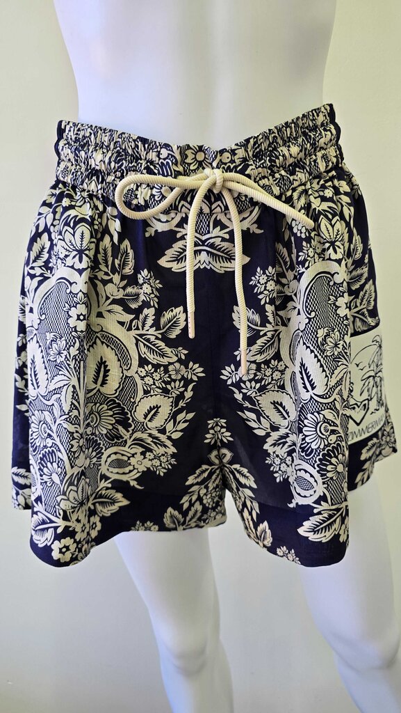 ZIMMERMAN PRINTED SILK SHIRT AND SHORTS SET