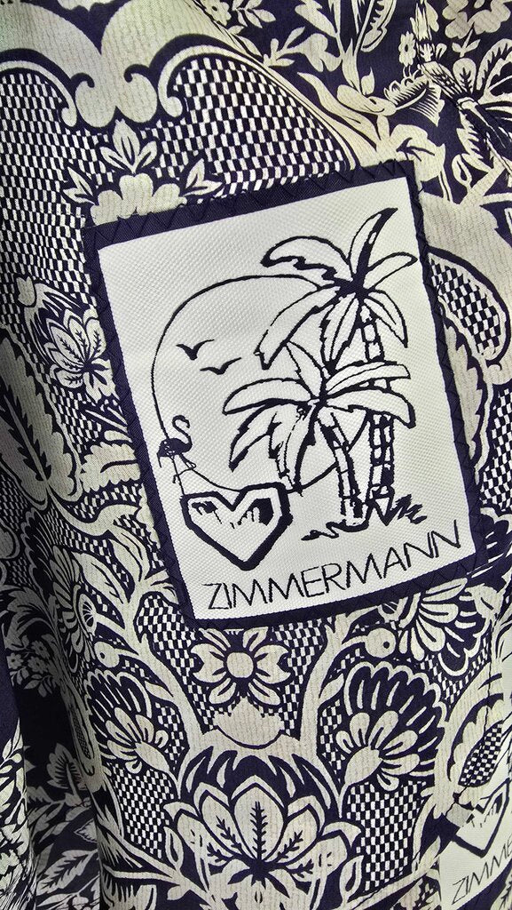 ZIMMERMAN PRINTED SILK SHIRT AND SHORTS SET