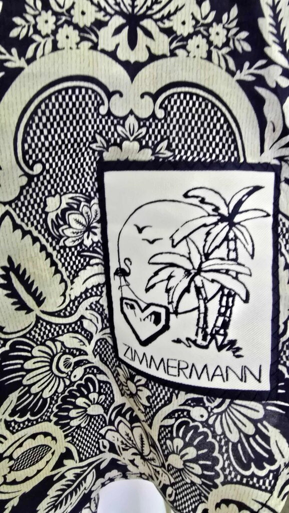 ZIMMERMAN PRINTED SILK SHIRT AND SHORTS SET
