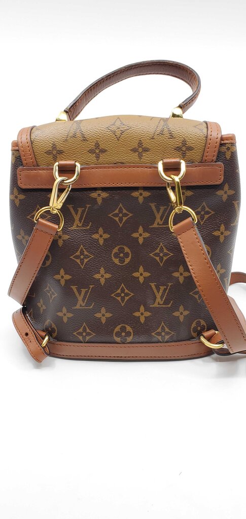 Louis Vuitton Monogram Reverse Dauphine Backpack in Canvas w/ Leather Trim