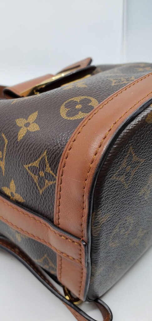 Louis Vuitton Monogram Reverse Dauphine Backpack in Canvas w/ Leather Trim