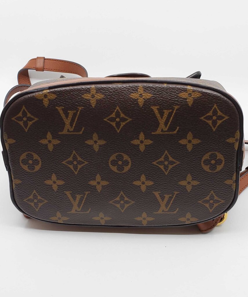 Louis Vuitton Monogram Reverse Dauphine Backpack in Canvas w/ Leather Trim