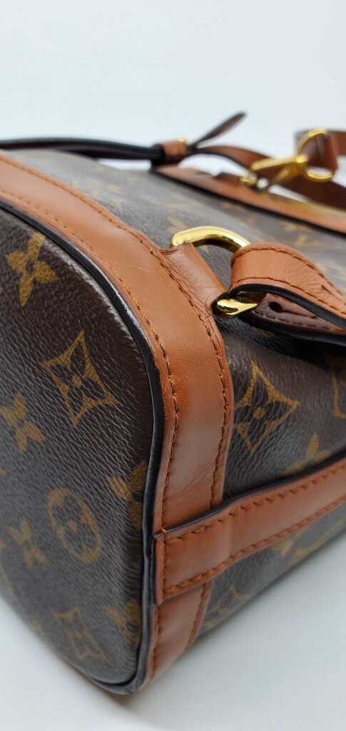 Louis Vuitton Monogram Reverse Dauphine Backpack in Canvas w/ Leather Trim