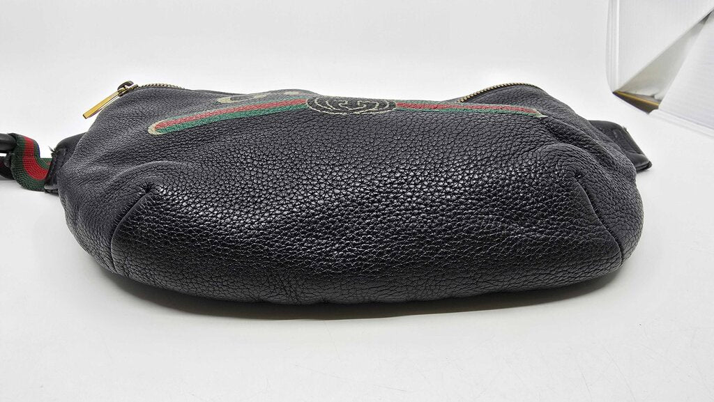 Gucci Grained Calfskin Web Beltbag