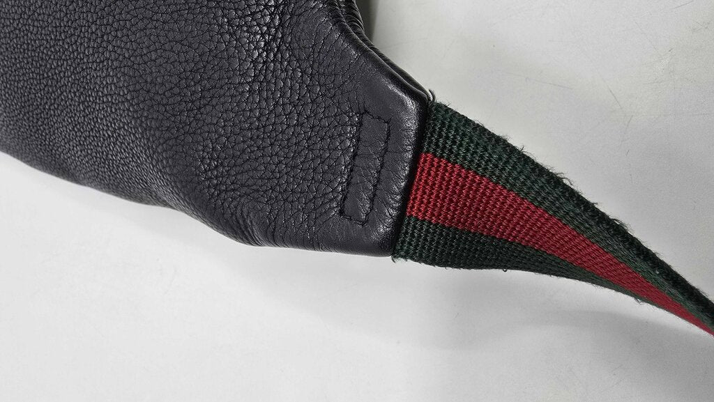 Gucci Grained Calfskin Web Beltbag