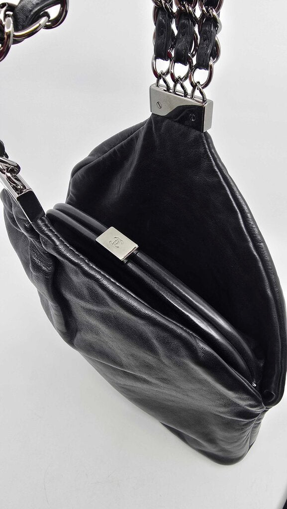 Chanel 2006-2008 Rock and Chain Lambskin Hobo Bag