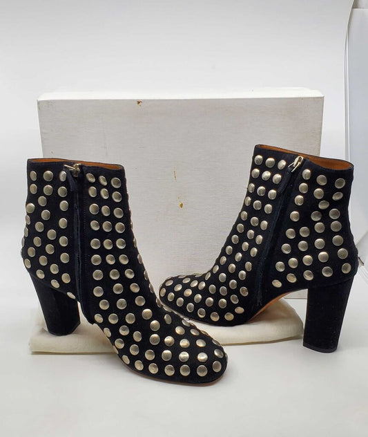 IRO STUDDED SUEDE ANKLE BOOTS