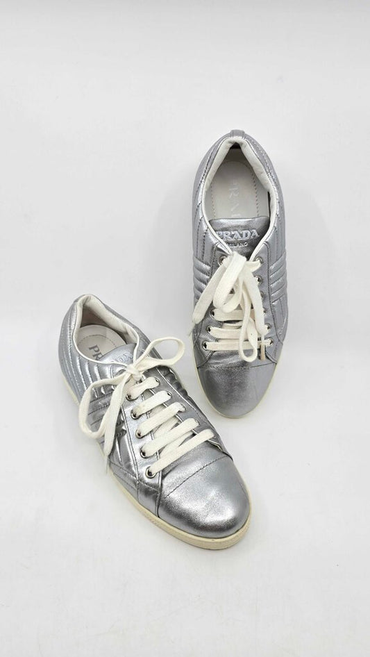Prada Metallic Sneakers