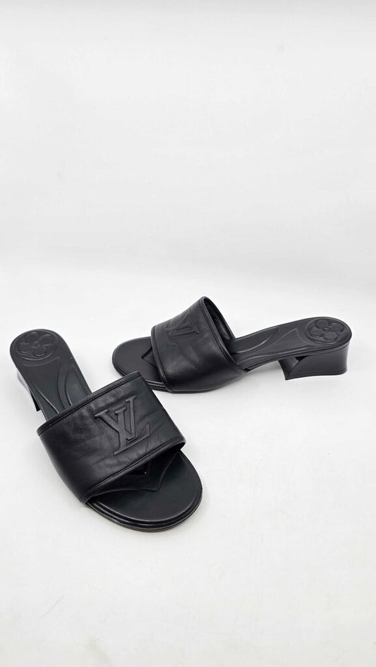 Louis Vuitton Mare Leather Heeled Mules