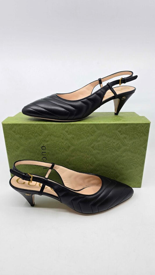 Gucci Matelasse Slingback Pumps