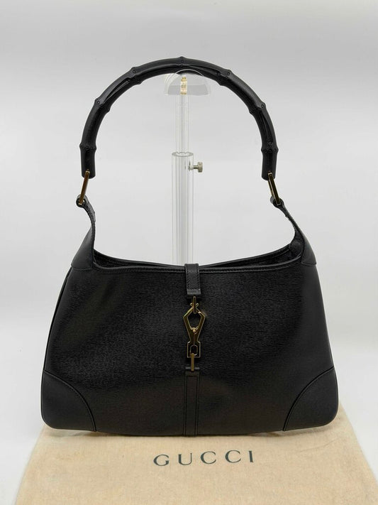 Gucci vintage black Bamboo Jackie shoulder bag