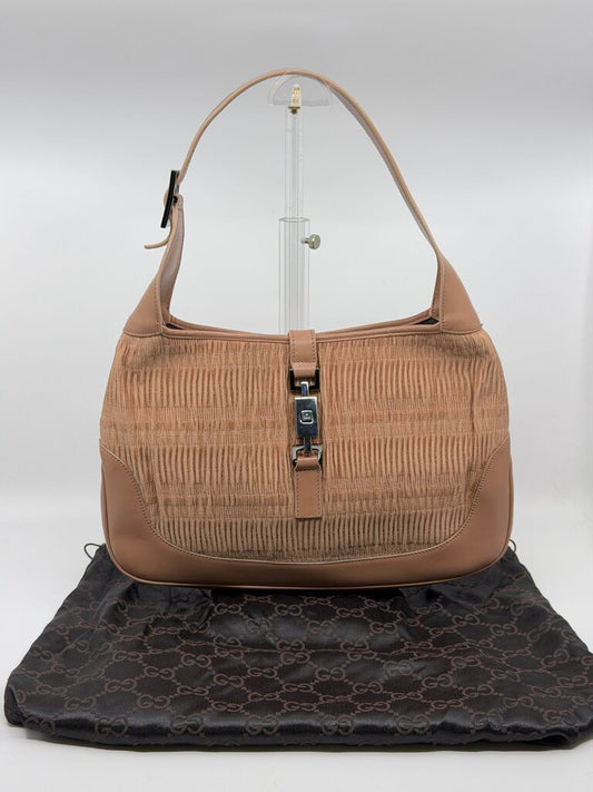 Gucci Vintage(Circa 1990's) Piston Lock Ruched Jackie