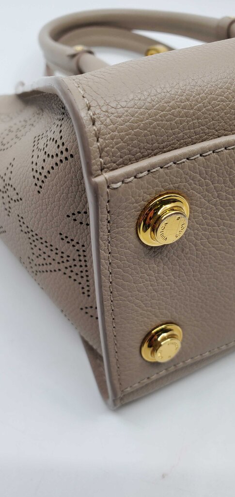 Louis Vuitton On my side PM -perforated Mahina calf leather-Galet