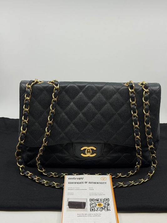 Chanel Vintage 06-08 Jumbo Classic Single Flap - blk caviar