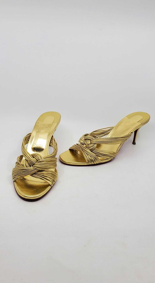 Christian Louboutin Multitaski 70 Laminated Leather Mules